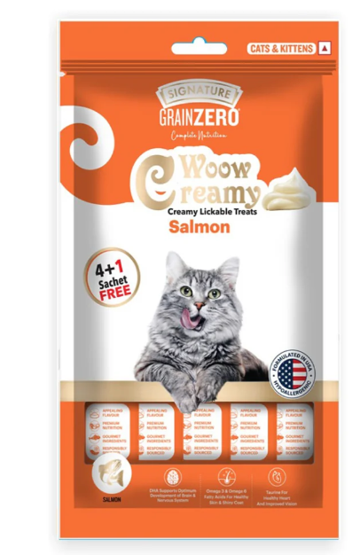 Signature Grain Zero Salmon Lickable Creamy Cat Treats